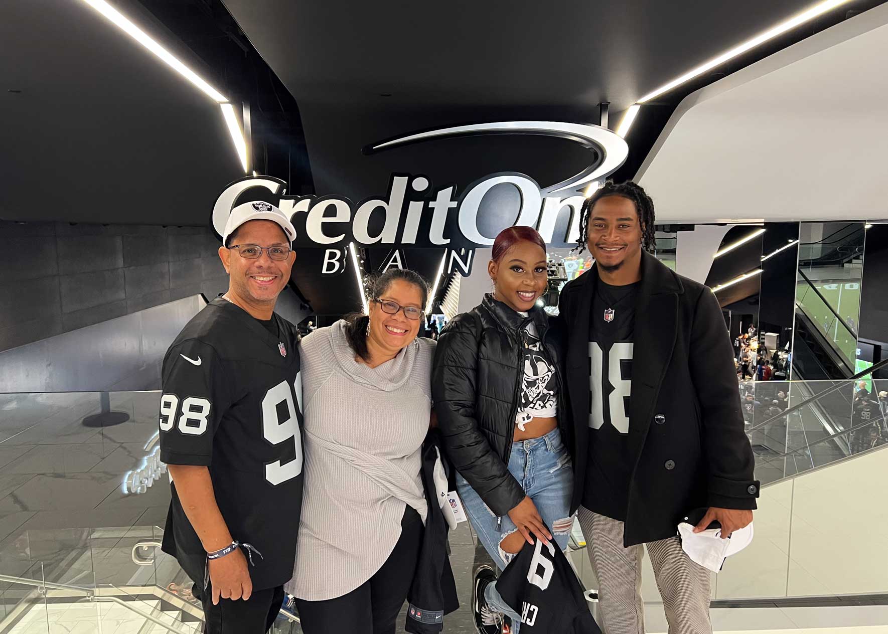 Number One Fan participants at the Nov. 24 Raiders game